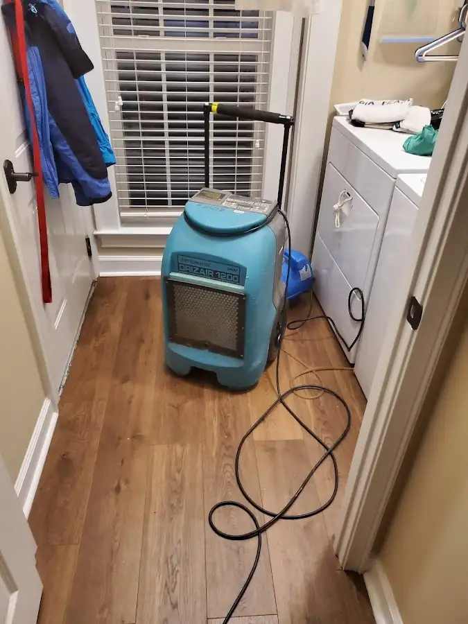 Commercial dehumidifier deployed for Flood Damage Cleanup in New Sewickley