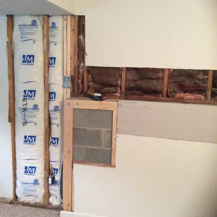 Wall insulation replacement during Contents Cleaning & Restoration in New Sewickley